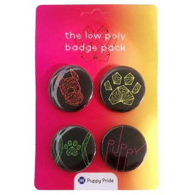Low Polygon Badge Set