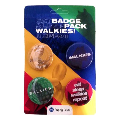 Eat Sleep Walkies Repear Badge Set