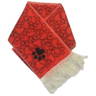 Messy Paws Scarf - White