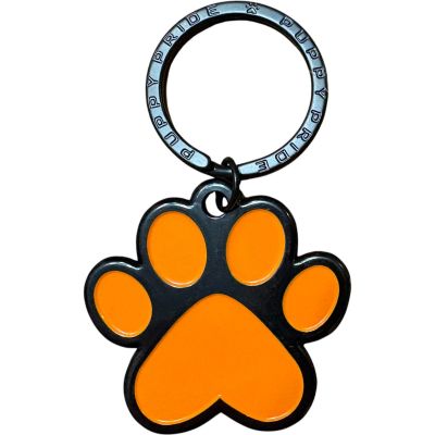 Paw Print Dog Tag - Orange