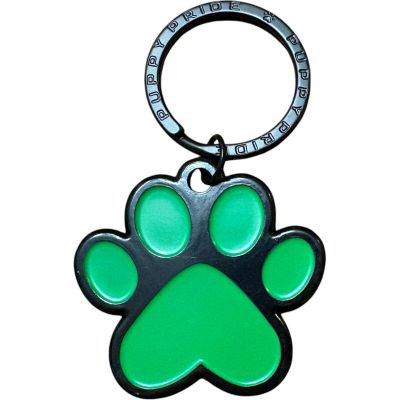 Paw Print Dog Tag - Green