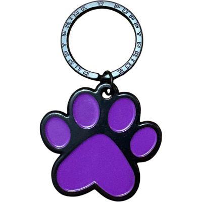 Paw Print Dog Tag - Purple