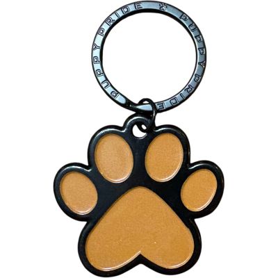 Paw Print Dog Tag - Brown