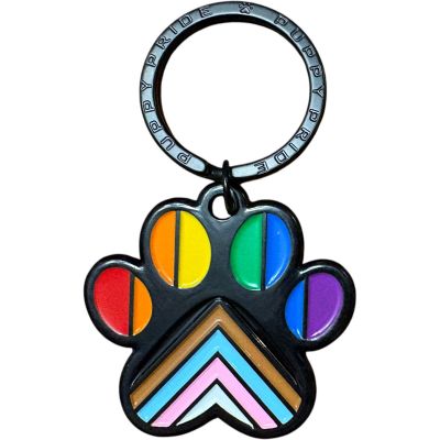 Paw Print Dog Tag - Progress Pride