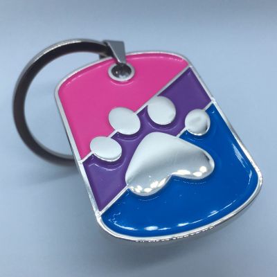 Bisexual Paw Keyring