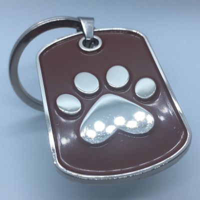 Brown Paw Keyring