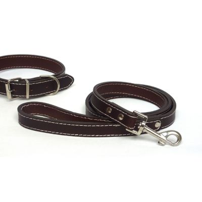 Plain Brown Leather Lead