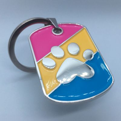 Pansexual Paw Keyring