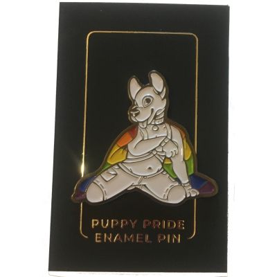 Rainbow Puppy Pin