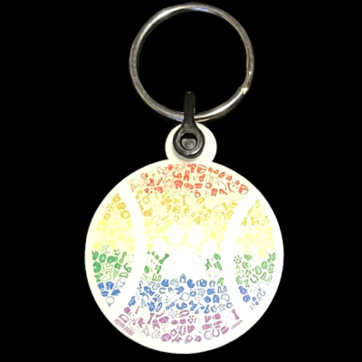 Glow In The Dark Logo Keyring