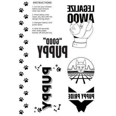 Puppy Temporary Tattoos 3