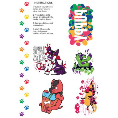 Rainbow Temporary Tattoos 3