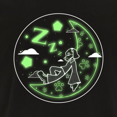 Glowing Pup On The Moon