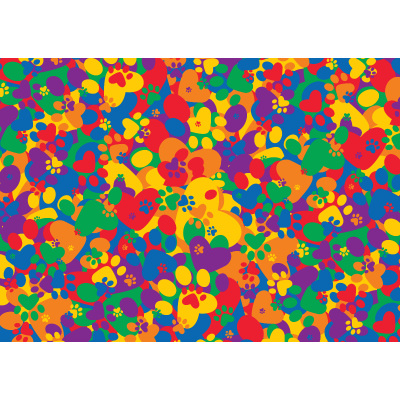 Paw Splat Wrapping Paper