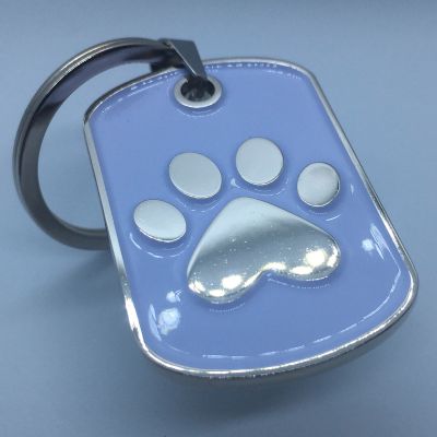 White Paw Keyring