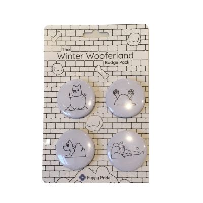 Winter Wooferland Badge Set