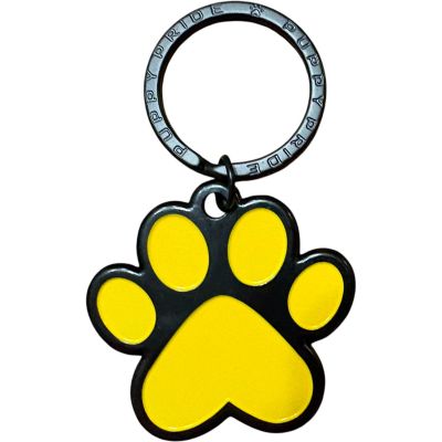 Paw Print Dog Tag - Yellow