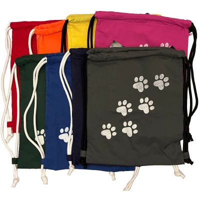 Paw Trail Drawstring Bag